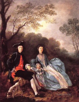 芸術家の妻と娘トーマス・ゲインズボローの肖像 Oil Paintings